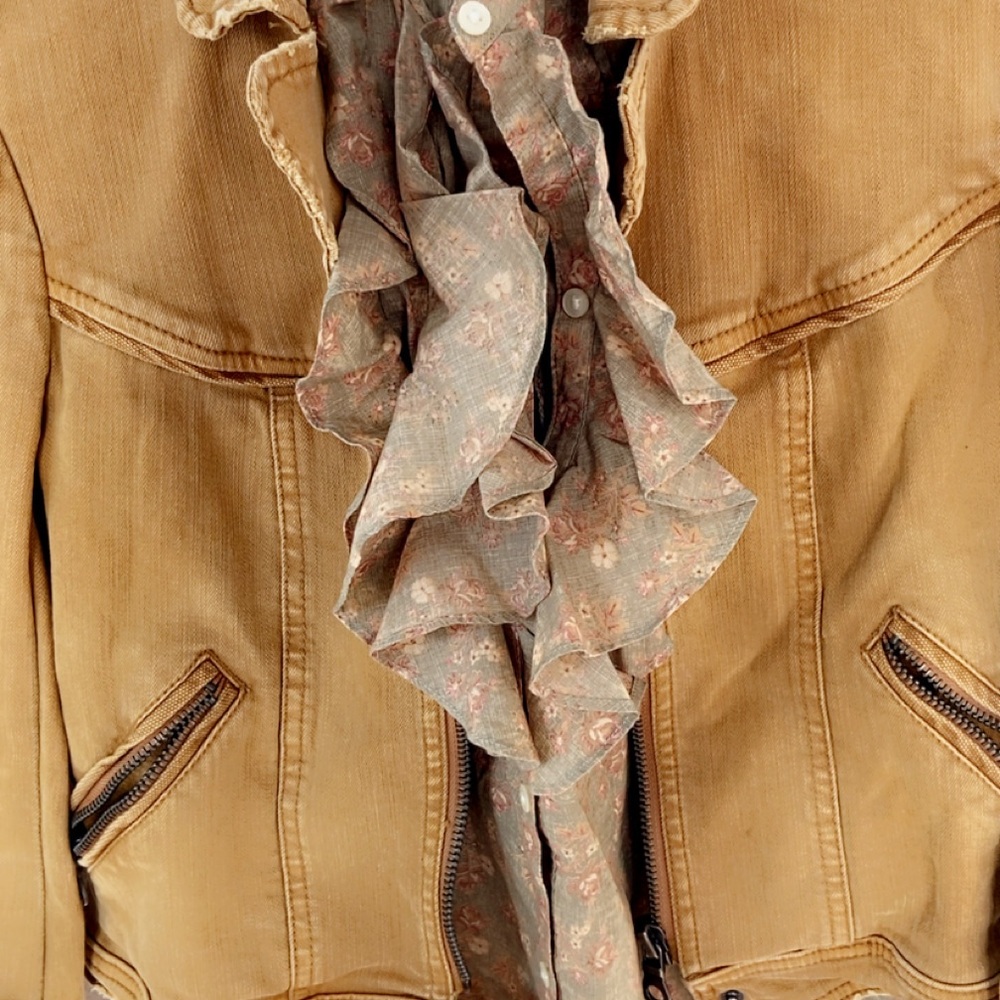 Free People Mustard Yellow Denim Jacket - Picture 10 of 10